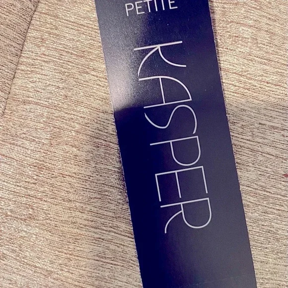 NWT Kasper Light Brown/ beige Three pieces Skirt Suit. Size 10 PETITE. - Picture 7 of 16